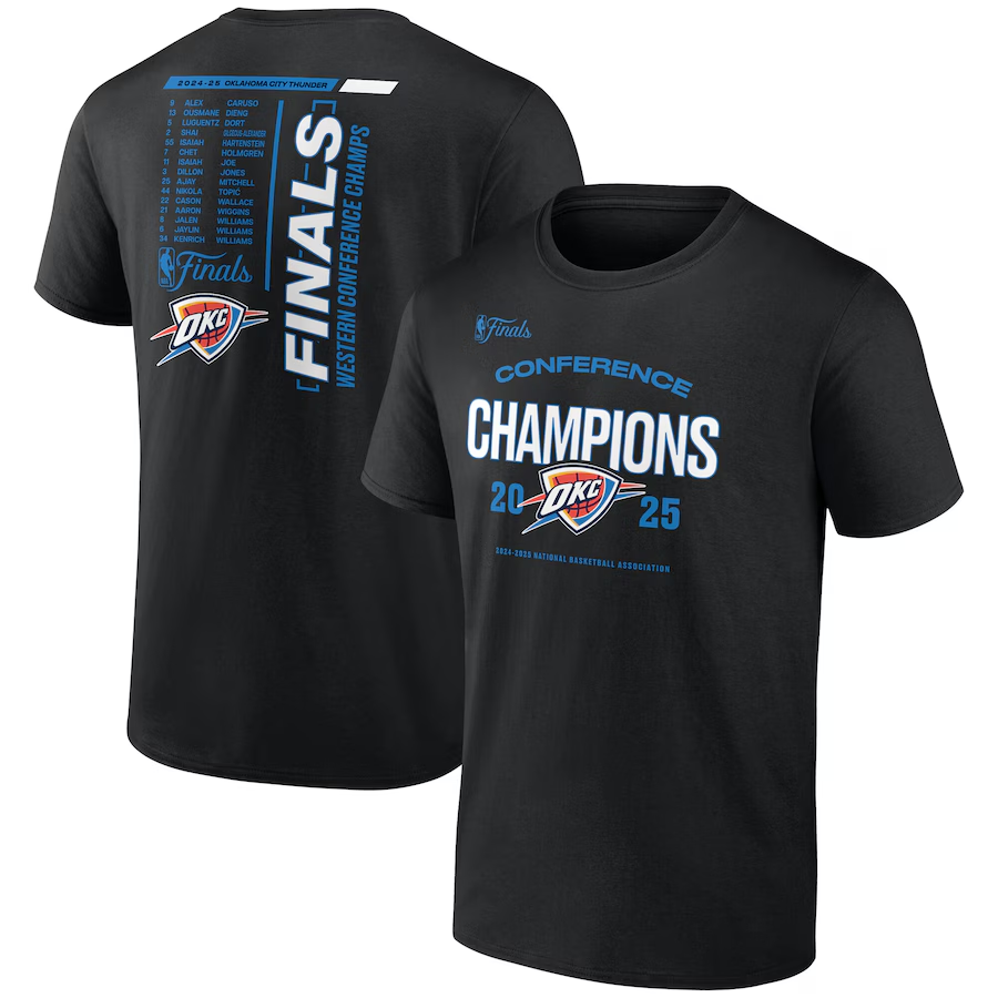 Men Oklahoma City Thunder  short T Shirt 2025 style 38